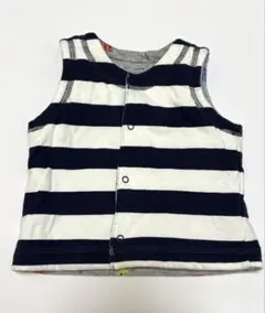 baby GAP ベビーベスト ギャップ　ボーダー　80cm リバーシブル　防寒