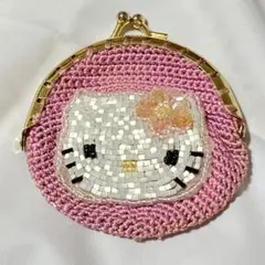 HELLO KITTY ハローキティ ガマ口　財布　ビーズ　レトロ
