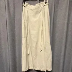 【❤️大セール】アメリカンホリック　クリーム色ロングスカート ウエストリボン付き