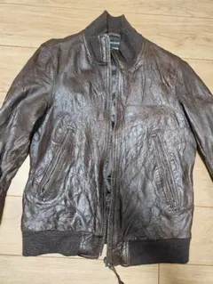 BACK NUMBER ブラウンレザージャケット 　茶色　バックナンバー