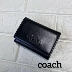 新品 未使用 COACH 二つ折り財布 CM241 ブラック シグネチャー - メルカリ