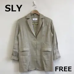 値下　A0511B04【SLY】麻混テーラードジャケットのサムネイル