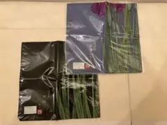 花柄ハンカチ2枚セット（黒・青）
