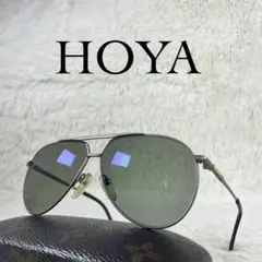 美品　HOYA　FLIGHT GLASS　ピュアチタン　サングラス　グリーンのサムネイル