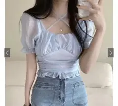 GRL 3wayリボンギャザーフリルブラウス【ks089】のサムネイル