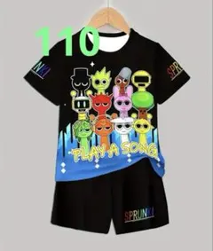 新品　スプランキー　110 セットアップ　黒　ブラック　上下セット　tシャツ　⑨