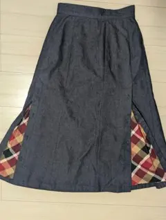 ブルーレーベル クレストブリッジ チェック ロングスカート