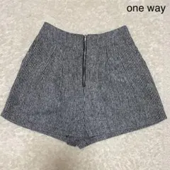 one way ツイードショートパンツ ブラック