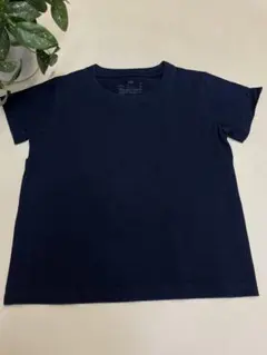 無印　無地Tシャツ　100サイズ　ネイビーのサムネイル