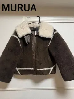 MURUA フェイクファーショートコート F