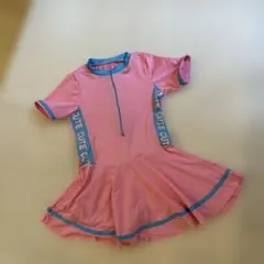 女の子用ピンクワンピース水着120