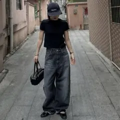 original wide denim black サイズ1