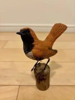 カワセミ 野鳥彫刻 バードカービング 木彫りの鳥 - メルカリ