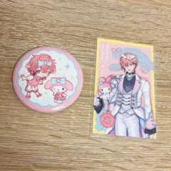 Oriens サンリオコラボ 赤城ウェン 缶バッチ＆カードセット