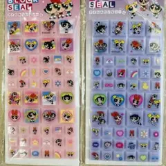 パワーパフガールズ タイルみたいなシール2枚セット