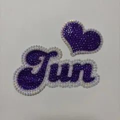 Jun うちわ　デコうちわ　デコパーツ　ハート