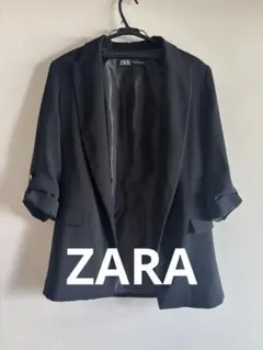 【美品✨】ZARA 七部丈ジャケットブラック　Sサイズ(USA表記)
