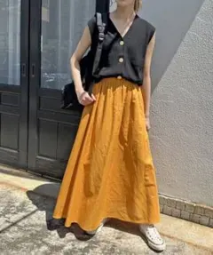 LULU×LOGAN ギャザースカート 新品タグ付き - メルカリ