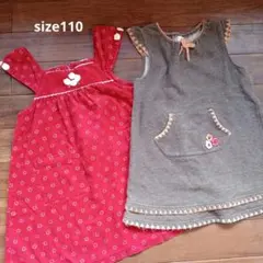size110 女の子 冬 ワンピース