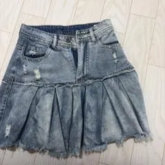 SHEIN デニムプリーツミニスカート XSのサムネイル