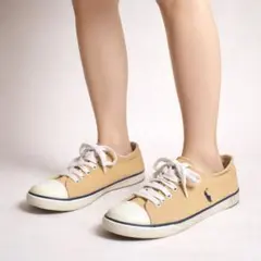 -D- Polo Ralph Lauren ベージュ スニーカー