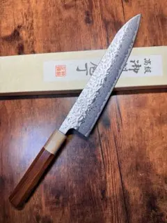 助松　牛刀 切付　7寸　白紙ニ号　包丁　紫檀白水牛八角柄 助松 和牛刀 切付 7寸 青紙スーパー鋼 包丁 紫檀白水牛八角柄 - メルカリ
