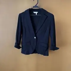 クミキョク　黒七分袖ジャケット　黒