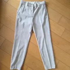H&M　レディースパンツ　チェック　ベージュ　165/76A　L　秋冬用　美品