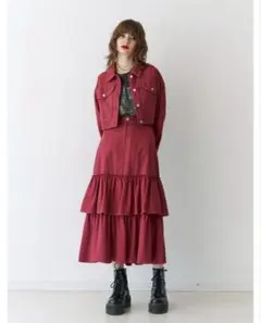 jouetie ジュエティ セットアップ マルチ WAY ボルドー 赤 レッド