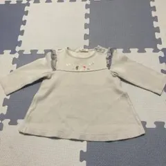 familiar グレー 刺繍セーター 80