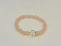 ピンク 天然石 ブレスレット　梵字