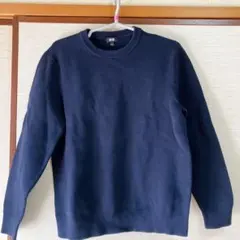 ユニクロ メンズ クルーネック トレーナー 【L】 ネイビー