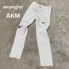 AKM × Wrangler ラングラー サイズS ホワイトデニム ストレッチ - メルカリ