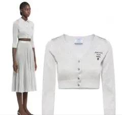 【タグあり美品!大幅値下げ】PRADA クロップドカーディガン