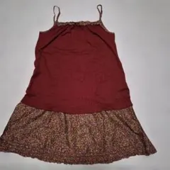 PINK HOUSE キャミソール チュニック ボルドー 花柄フリルのサムネイル