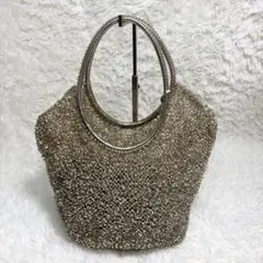 ☆美品☆アンテプリマ ハンドバッグ トート バスケット型 マチあり ゴールド
