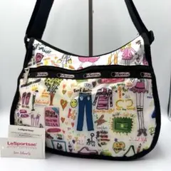 【美品】レスポートサック サラシュワルツ ショルダーバッグ コラボ イラストのサムネイル