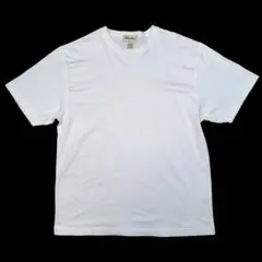 90s〜00s エディーバウアー 白タグ コットン無地Tシャツ ホワイトLサイズ