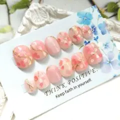 ネイルチップ 桜 サクラ ピンク ミラー マグネット