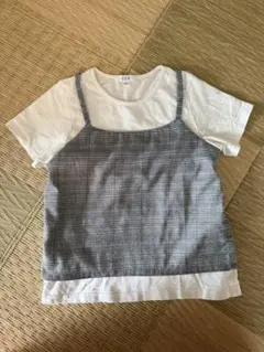 a.v.v 重ね着風 チェック柄 Tシャツ 130のサムネイル