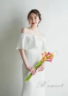 B′sweet オフショルダーフリルドレス マーメイドライン