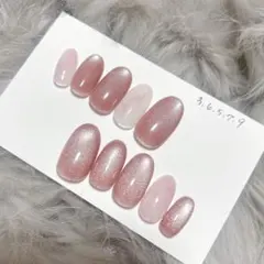 【現品/サイズオーダー】 マグネットネイル　ピンクネイル　ネイルチップ