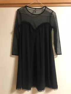 値下げ！新品ストラディバリウス ZARA Sサイズ黒レースシースルードレス