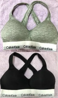 Calvin Klein ブラジャー ブラック スポーツブラ　2枚セットのサムネイル