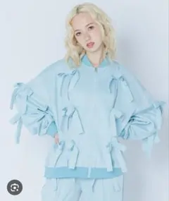 Candy Stripper ジャージトップス　長袖トラックジャケット　リボンのサムネイル