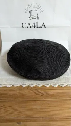 CA4LA ブラック ベレー帽/試着のみ/Sサイズ