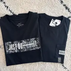 ユニクロミッキーTシャツ & NIKE Tシャツ 2枚セット