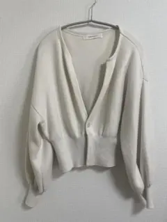 LAGUNAMOON ボリュームスリーブショートニットカーディガン