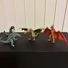 ゴジラHGシリーズミニフィギュア 4点セット売り　キングギドラ　 ラドン　他