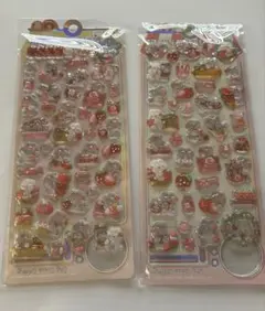 ボンボンドロップシール 2枚セット いちご柄 うさぎ ドロップシール ボンボン